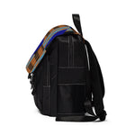 Plaid Casual Shoulder Backpack - Blue